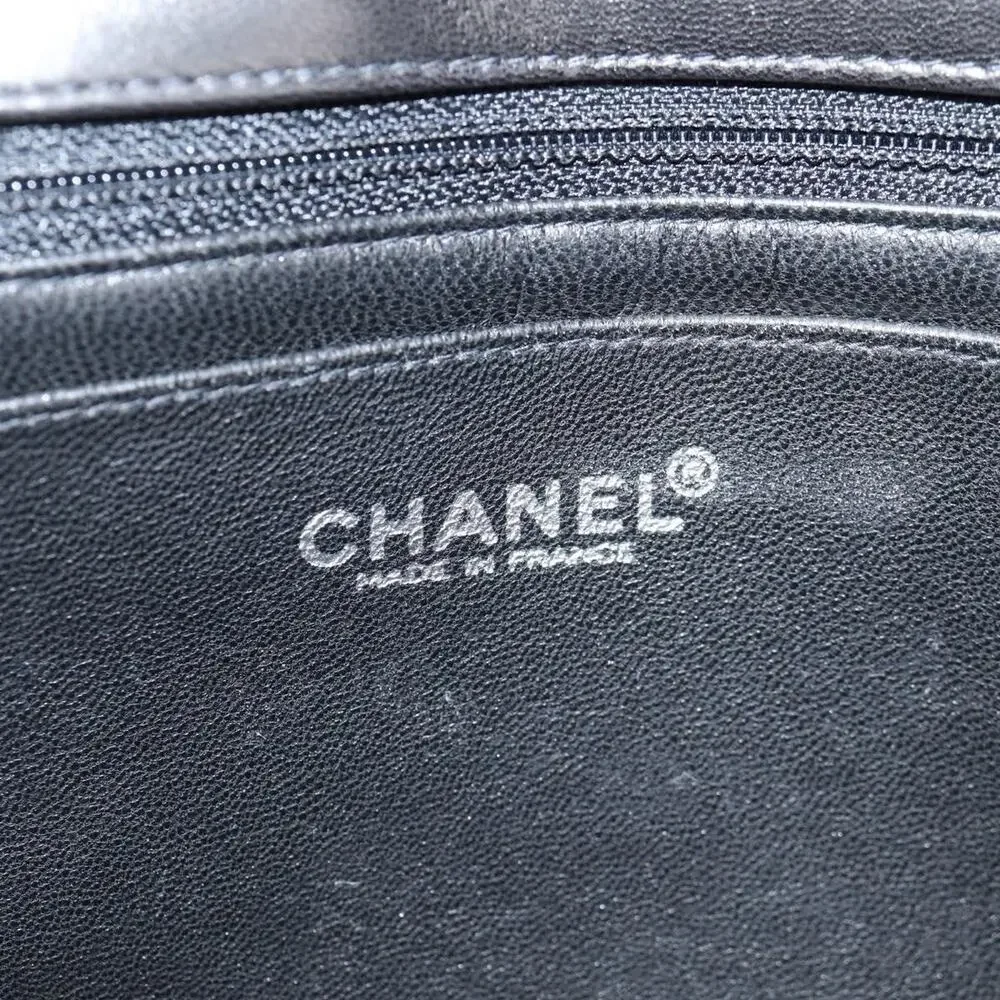 Chanel Single Flap Double Chain 2001 Shoulder Bag Black